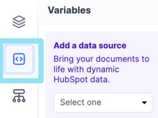 Variable menu in S-Docs app.