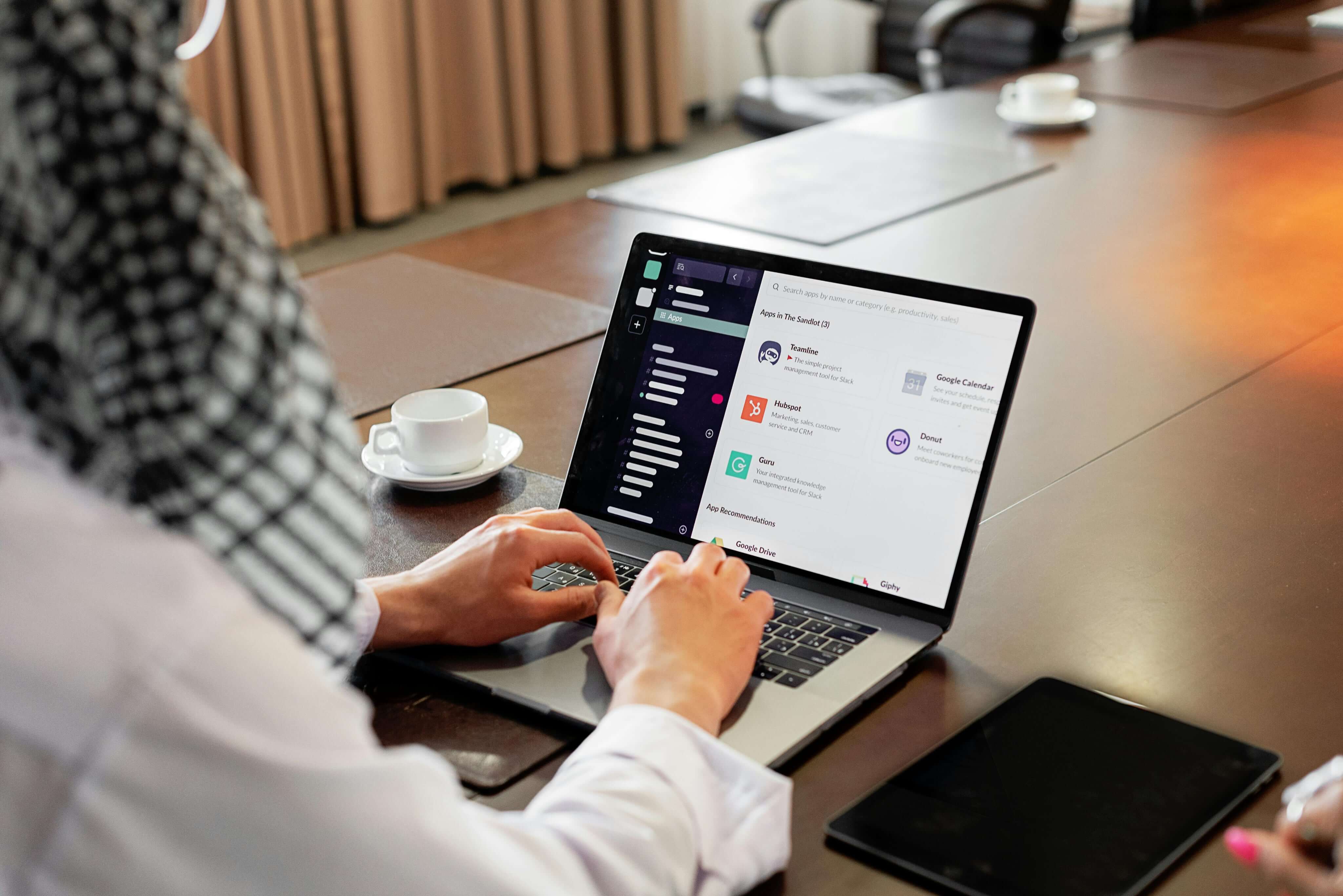 woman on computer setting up document automation